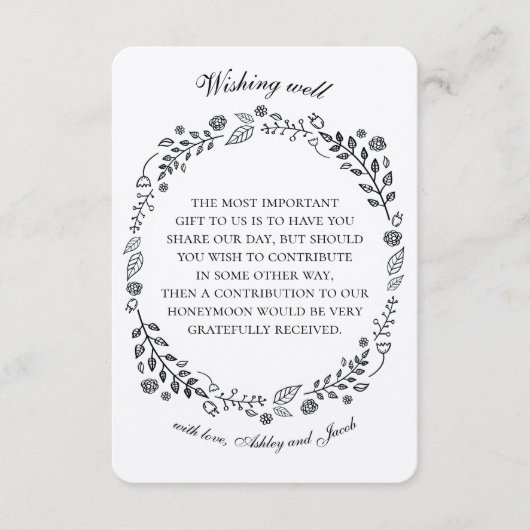 Carte D'accompagnement Fleur rustique qui souhaite bien. Mariage campagna