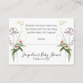 Carte D'accompagnement Fleur Sauvage Aquarelle Fleurale et Abeille Invita (Dos)