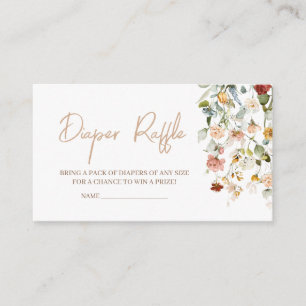 Carte D'accompagnement Fleur sauvage Baby en fleur Déchets Raffle