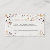Fleur sauvage Baby Girl Baby shower Déchets Raffle