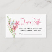 Carte D'accompagnement Fleur sauvage Baby shower de prairie, chiche (Devant)