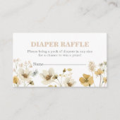 Carte D'accompagnement Fleur sauvage Baby shower Déchets Raffle (Devant)