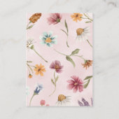 Carte D'accompagnement Fleur sauvage Baby shower Déchets Raffle (Dos)