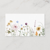 Carte D'accompagnement Fleur sauvage Baby shower Déchets Raffle (Dos)