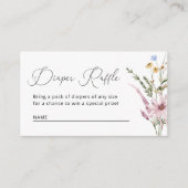 Carte D'accompagnement Fleur sauvage Baby shower Déchets Raffle (Devant)