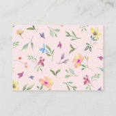 Carte D'accompagnement Fleur sauvage Baby shower Déchets Raffle (Dos)