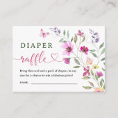 Carte D'accompagnement Fleur sauvage Baby shower Déchets Raffle (Devant)
