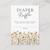 Carte D'accompagnement Fleur sauvage Baby shower Déchets Raffle (Devant)