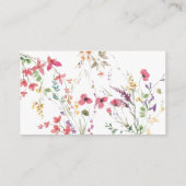 Carte D'accompagnement Fleur sauvage Baby shower rabat insertion (Dos)