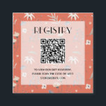 Carte D'accompagnement Fleur sauvage Baby shower Terracotta Code QR<br><div class="desc">De beaux fleurs sauvages sur un arrière - plan en terre cuite,  ces cartes de coffrets de baby shower neutre comportent un code QR à scanner et le site Web ou le registre de votre magasin. CORRESPONDANCE d'objets dans notre collection.</div>