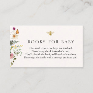 Carte D'accompagnement Fleur sauvage Bee Books for Baby insert card