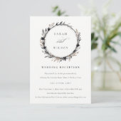 Carte D'accompagnement Fleur sauvage Black Fall Wreath Réception de maria (Debout devant)