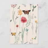 Carte D'accompagnement Fleur sauvage bleu simple Détails du Mariage de pa (Dos)