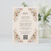 Carte D'accompagnement Fleur sauvage Bohème Vintage (Debout devant)