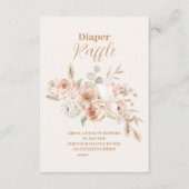 Carte D'accompagnement Fleur sauvage Boho Baby shower Raffle Diapper (Devant)