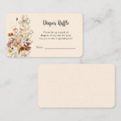 Carte D'accompagnement Fleur sauvage Boho Déchets Raffle (Devant / Derrière)