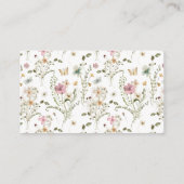 Carte D'accompagnement Fleur sauvage Boho Douche à affichage nuptiale (Dos)