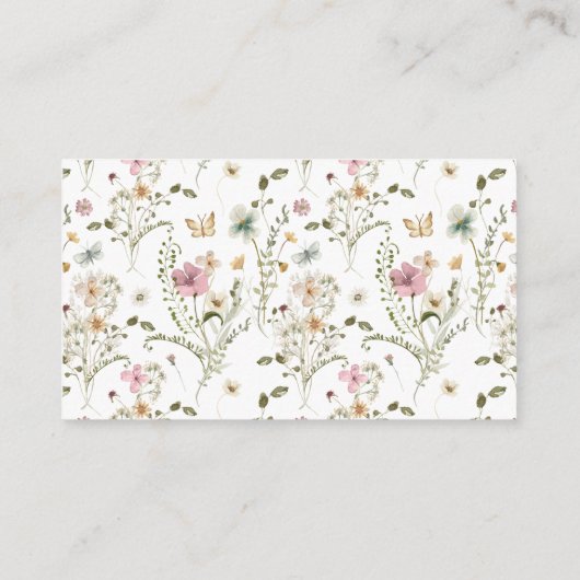 Carte D'accompagnement Fleur sauvage Boho Douche à affichage nuptiale (Dos)