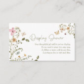 Carte D'accompagnement Fleur sauvage Boho Douche à affichage nuptiale (Devant)