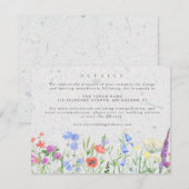 Carte D'accompagnement Fleur sauvage Boho Garden Détails du mariage (Devant / Derrière)