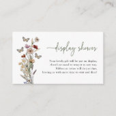 Carte D'accompagnement Fleur sauvage Boho vert douche (Devant)