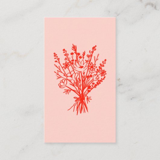 Carte D'accompagnement Fleur sauvage Bouquet Rustique Whimsical QR Code B (Dos)