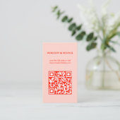 Carte D'accompagnement Fleur sauvage Bouquet Rustique Whimsical QR Code B (Debout devant)
