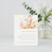 Carte D'accompagnement Fleur sauvage Champignons Automne Botanique Mariag (Debout devant)