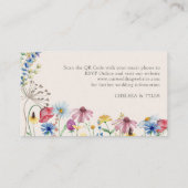 Carte D'accompagnement Fleur sauvage Charm en ligne RSVP QR Code Mariage (Dos)