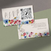 Carte D'accompagnement Fleur sauvage Charm en ligne RSVP QR Code Mariage
