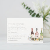 Carte D'accompagnement Fleur sauvage Cheers Vins Bouteilles Réception de  (Debout devant)