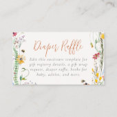 Carte D'accompagnement Fleur sauvage d'abeilles Boho Baby shower fille (Devant)