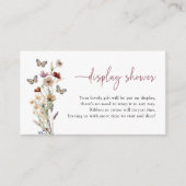 Carte D'accompagnement FLEUR SAUVAGE d'affichage PInk Boho douche (Devant)