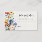 Carte D'accompagnement Fleur sauvage Date Night Ideas nuptiale (Devant)