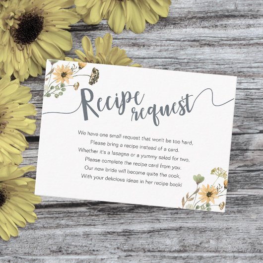 Carte D'accompagnement Fleur sauvage d'automne Mason Jar Demande de recet