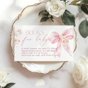 Carte D'accompagnement Fleur sauvage de Bow rose Réserver pour billet béb