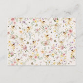 Carte D'accompagnement Fleur sauvage de fée de printemps Jardin Barreau d (Dos)