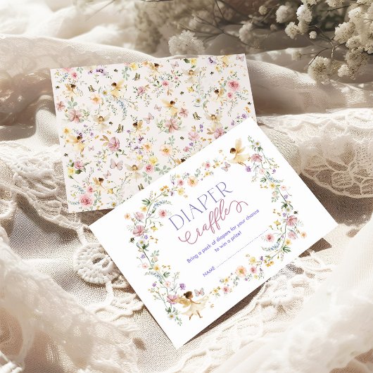 Carte D'accompagnement Fleur sauvage de fée de printemps Jardin Barreau d