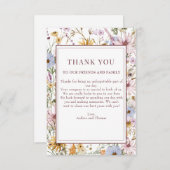 Carte D'accompagnement Fleur sauvage de printemps | Boho Chic Mariage | M (Devant / Derrière)