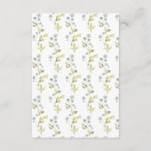 Carte D'accompagnement Fleur sauvage de printemps Boho Pampas Mariage (Dos)