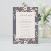 Carte D'accompagnement Fleur sauvage de printemps Dusty Purple Horaire de (Debout devant)