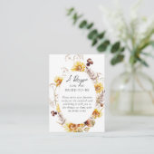 Carte D'accompagnement Fleur sauvage de tournesol Fête des mariées modern (Debout devant)