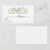 Carte D'accompagnement Fleur sauvage Délicat Devinez Combien De Baisers J (Devant / Derrière)