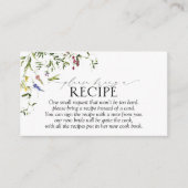 Carte D'accompagnement Fleur sauvage D'Été Apportez Une Recette S'Il Vous (Devant)