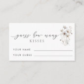 Carte D'accompagnement Fleur sauvage Devine combien de baisers jeu nuptia (Devant)