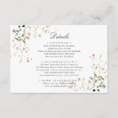 Carte D'accompagnement Fleur sauvage Elégant Jardin Moderne Mariage Flora (Devant)