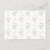 Carte D'accompagnement Fleur sauvage Elégant Jardin Moderne Mariage Flora (Dos)