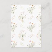 Carte D'accompagnement Fleur sauvage Elégant Jardin Moderne Mariage Flora (Dos)