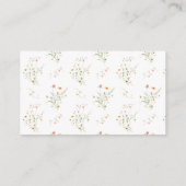 Carte D'accompagnement Fleur sauvage Elégant Jardin Moderne Mariage Flora (Dos)