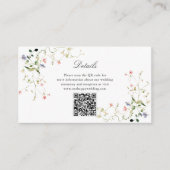 Carte D'accompagnement Fleur sauvage Elégant Jardin Moderne Mariage Flora (Devant)